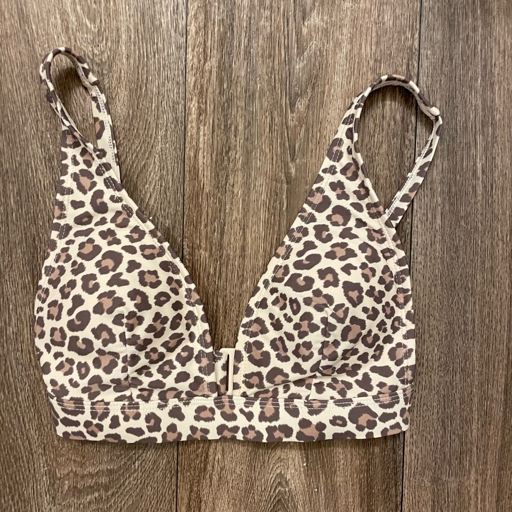 Cheetah print bikini top